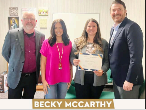 Becky McCarthy was named Employee of the 2nd Quarter for the MO HealthNet Division (MHD)