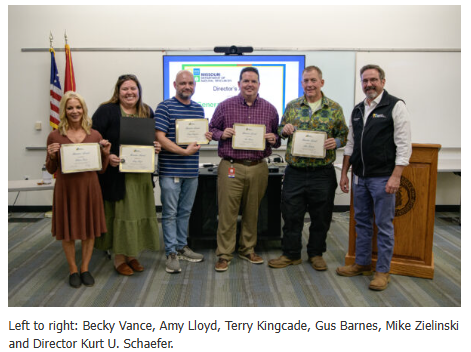 MoDNR’s General Services Program Receives Director’s Award