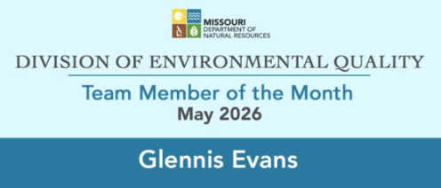Missouri DNR, Division of Environmental Quality Team Member of the Month for May 2026: Glennis Evans