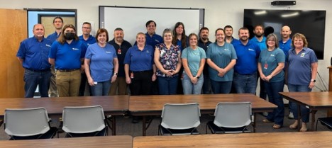 MoDNR team members wearing blue for Men's Health Awareness