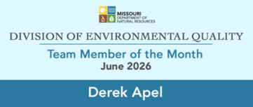 MoDNR June 2026 Team Member of the Month - Derek Apel