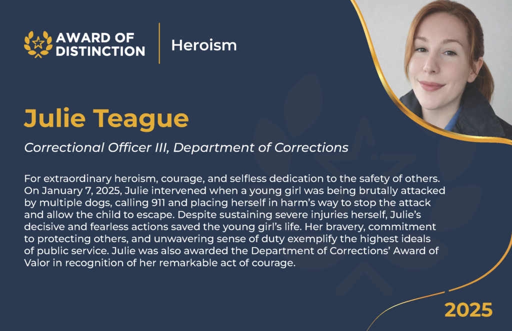 Julie Teague - 2025 Heroism Award of Distinction