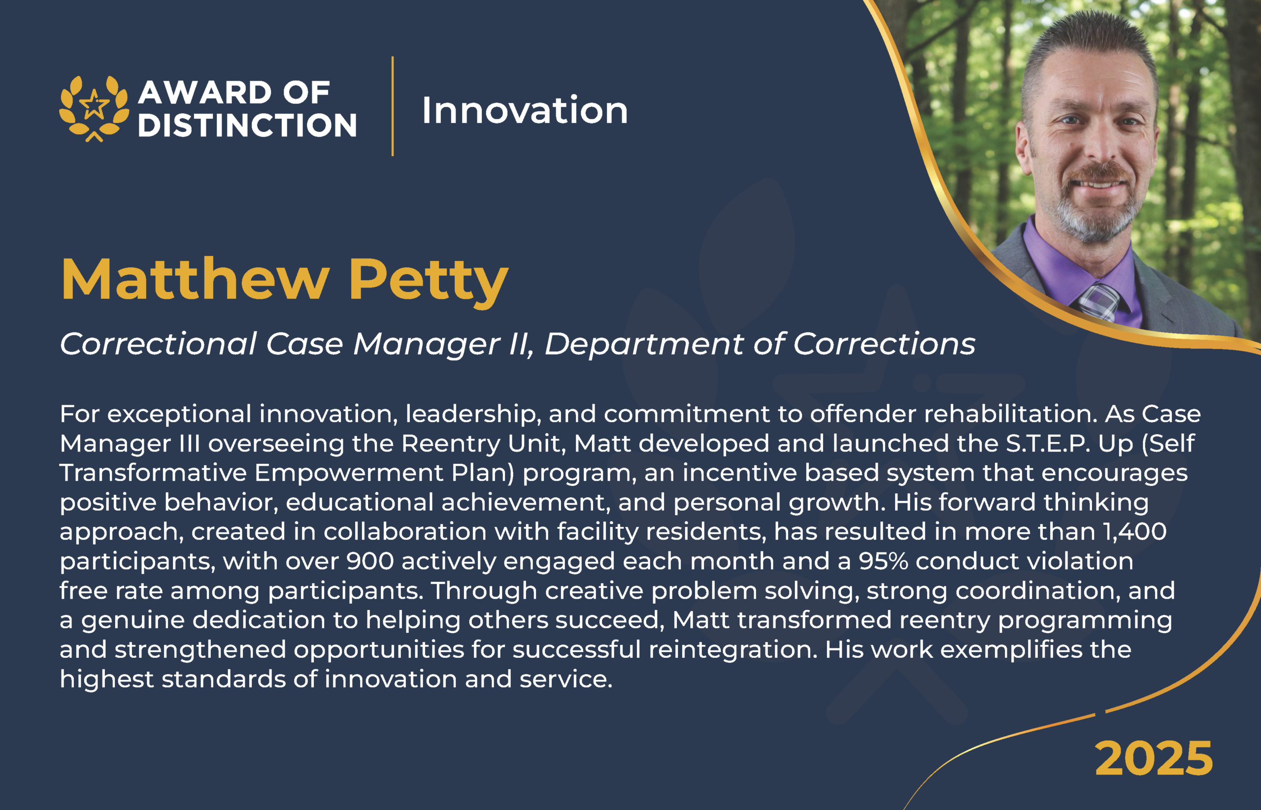 Matthew Petty - 2025 Innovation Award of Distinction